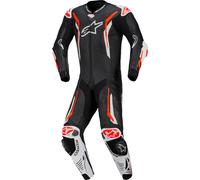 Alpinestars GP Tech V5 Combinaison de moto en cuir 1 pièce perforée, noir-blanc-rouge, taille 48 pour homme