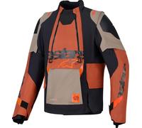 Alpinestars Harok Pro Drystar XF Veste textile de moto imperméable, noir/orange, Taille 4XL