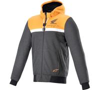 Alpinestars Honda Chrome Veste textile de moto, Gris/Orange, Taille S