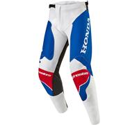Alpinestars Honda Racer Iconic Pantalon de motocross, Blanc/Bleu/Rouge, Taille 40