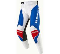 Alpinestars Honda Racer Iconic Pantalon de motocross, blanc-rouge-bleu, taille 34 pour homme