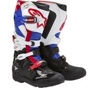Alpinestars Honda Tech 7 Enduro Drystar Bottes de motocross imperméables, noir-blanc-rouge-bleu, taille 45 46 pour homme