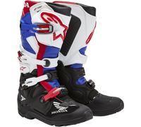 Alpinestars Honda Tech 7 Enduro Drystar Bottes de motocross imperméables, Noir/Blanc/Rouge/Bleu, Taille 8 (42)