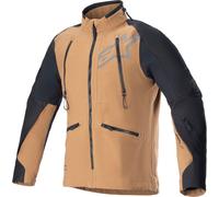 Alpinestars Hyde XT Stretch Drystar XF Veste textile de moto imperméable, noir-beige, taille 2XL pour homme