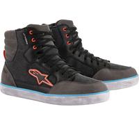 Alpinestars J-6 Canvas, chaussures imperméables à l’eau 9 US Noir/Gris Foncé/Bleu Clair Noir/Gris Foncé/Bleu Clair