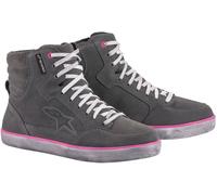 Alpinestars J-6 Chaussures imperméables de moto de dames, gris-rose-pourpre, taille 39 pour femmes