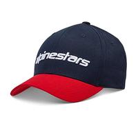 Alpinestars Linear Hat Casquette de Baseball, Bleu Marine/Rouge, S-M Hommes
