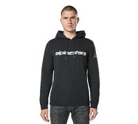 Alpinestars – Sweat à capuche Linear Wordmark V3 – Noir/Blanc/Rouge – Taille S Homme