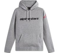Alpinestars Sweat à capuche Linear Wordmark V3 Gris chiné/Rouge/Noir L Homme