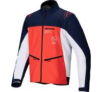 Alpinestars Lite-Dura Softshell Blouson de motocross, blanc-bleu-orange, taille 3XL pour homme