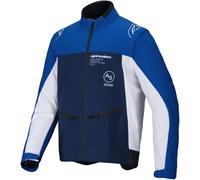Alpinestars Lite-Dura Softshell, veste en textile 3XL Bleu/Bleu Foncé/Blanc Bleu/Bleu Foncé/Blanc