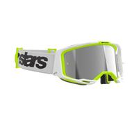 Alpinestars Masque tout-terrain Vision 8 Wordmark Blanc Miroir Argenté