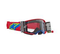 Alpinestars Masque cross Supertech Corp – Système roll-off – Rouge/Bleu/Jaune Néon Net