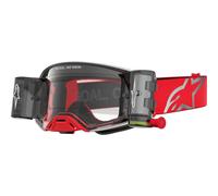 Alpinestars Masque cross Supertech Firma – avec système roll-off – Rouge/Argent, clair
