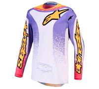 alpinestars Fluid Drag Hommes Maillot MX Gris/Mauve 2XL