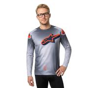 Alpinestars Maillot Supertech Lipan 2025 Gray Orange Fluo, Taille: XL