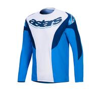 Alpinestars A-Supra Melt Maillot de vélo, blanc-bleu, taille XL pour homme