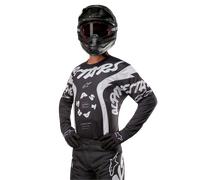 Alpinestars Racer Hana Maillot de motocross, Noir/Blanc, Taille M