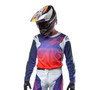 Alpinestars Maillot Racer Hoen 2024 Light Gray Hot Orange Black, Taille: XL