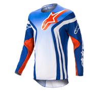 Alpinestars Maillot Racer Semi 2023 Blue Hot Orange, Taille: XL