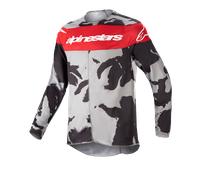 maillot alpinestars youth racer tactical 23 - enfant gris / rouge M