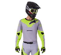 Alpinestars Maillot Racer Veil 2025 Gray Yellow Fluo, Taille: XL