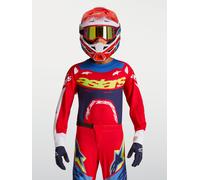 Alpinestars Maillot Supertech Dyna Junior 2027 Fire Red White Navy Blue, Taille: XL
