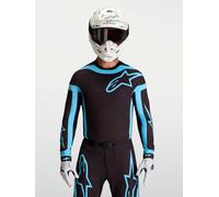 Alpinestars Maillot Supertech Vesta 2027 Black Turquoise, Taille: XL