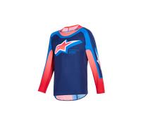 Alpinestars Maillot Supertech Vista Junior 2026 Dark Navy Hot Coral Cobalt