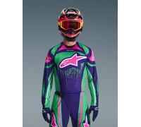 Alpinestars Maillot Techstar Nomur 2026 Deep Purple Green Pink Fluo