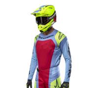 Alpinestars Maillot Techstar Ocuri 2024 Light Blue Yellow Fluo Red Ber
