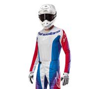 Alpinestars Maillot Techstar Pneuma 2024 Blu Mars Red White, Taille: XL