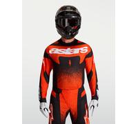 Alpinestars Techstar Swan Maillot Motocross, Rouge/Noir/Blanc, Taille XL