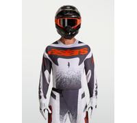 Alpinestars Techstar Swan Maillot Motocross, Gris foncé/violet, Taille S