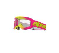 Alpinestars Masque Vision 5 Wordmark Pink Fluo Yellow Clear, Taille: One Size