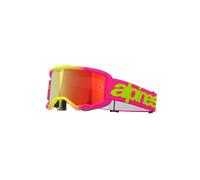 Alpinestars Masque Vision 5 Wordmark Pink Fluo Yellow Mirror Red, Taille: One Size