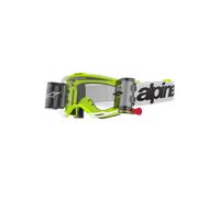 Alpinestars Masque Vision 8 Wordmark Système Roll-Off White Yllw Fluo Clear Roll Off, Taille: One Size