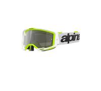 Alpinestars Masque Vision 8 Wordmark White Yllw Fluo Mirror Silver, Taille: One Size