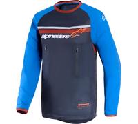 Alpinestars Maillot motocross Maxdura Dual manches longues Gris foncé/Bleu/Orange XL Homme
