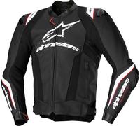 Alpinestars Missile Ignition V3 Blouson en cuir de moto perforé, noir-blanc, taille 50 pour homme
