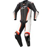 Alpinestars Missile V2 Combinaison en cuir de moto une pièce, Noir/Blanc/Rouge, Taille 56