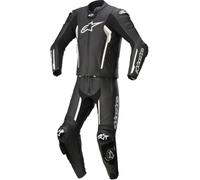 Alpinestars Missile V2 Costume Deux pièces en Cuir de Moto (Black/White,52)