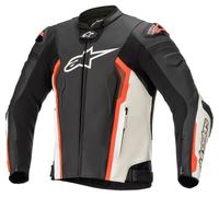 alpinestars Missile V2 Veste combi cuir Noir/Blanc/Rouge néon 50 homme