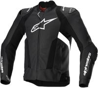 Alpinestars Missile V3 Airflow Blouson en cuir de moto perforé, noir-blanc, taille 62 pour homme