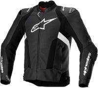 Alpinestars Missile V3 Airflow, veste en cuir 62 Noir/Blanc Noir/Blanc