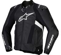 Alpinestars Missile V3 Blouson de moto en cuir, noir-blanc, taille 48 pour homme