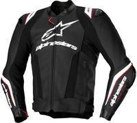 Alpinestars Missile V3 Ignition, veste en cuir 58 Noir/Blanc Noir/Blanc