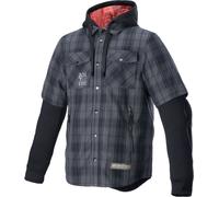 Alpinestars MO.ST.EQ Tartan Chemise de moto, noir-gris, taille 3XL pour homme