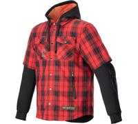 Alpinestars MO.ST.EQ Tartan Chemise de moto, noir-rouge, taille M pour homme