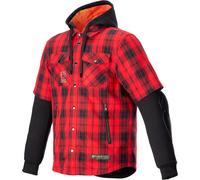 Alpinestars MO.ST.EQ Tartan, veste en textile S Rouge/Noir Rouge/Noir